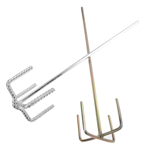 HEALEEP Varilla Mezcladora de Acero Hexagonal Doble Espiral para Taladro Eléctrico, Accesorio Amasadora para Pintura y Cemento, Herramienta Resistente para Albañilería y Reutilizable