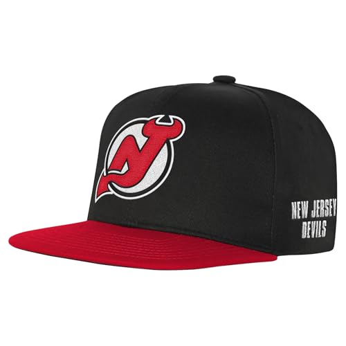 NHL Kids Youth 8-20 Official 2-Tone Snapback Hat Cap One Size (US Alpha One Size New Jersey Devils)