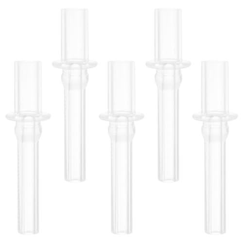 AUTSUPPL 5pcs Bottle Straw Sippy Cup Replacement Straw Drinking Straw Tip Straw Replacement Tips Water Bottle Sippy Cup Straw Head Replacement Sippy Cup Supplies Transparent