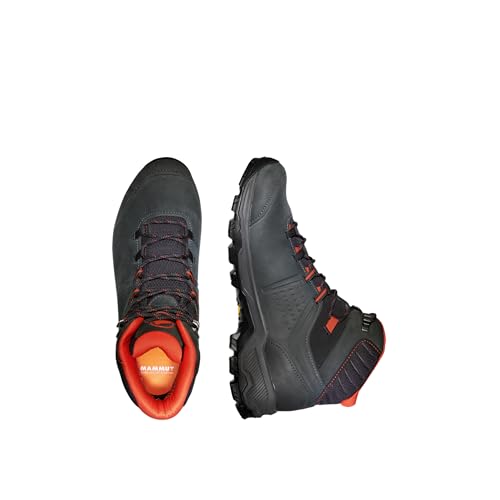 Image of Mammut Men's Mercury IV Low GTX Hiking Shoes, Titanium-Hot Red, Vibram Sole, 3D Memo Foam, Day Hike Comfort
