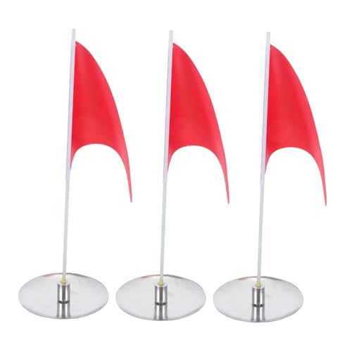 Toyvian Stainless Steel Golf Flagpole Set with Cups Golf Practice Target Indoor/Outdoor Training Aid