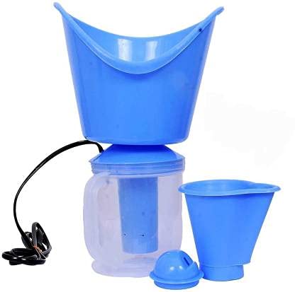 Cia world wide Nose, and Cough Steamer 3 in 1 Plastic Steam Vaporizer, Nozzle Inhaler, Facial Sauna, and Facial Steamer Machine for Adults and Kids, Steam Machine For Face Vaporizer (Blue)