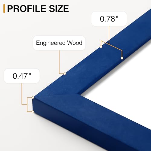 Image of Vittanly Picture Frames Set of 10, Picture Frames Collage Wall Decor with Two 8x10, Four 5x7 and Four 4x6 Photo Frames, Gallery Wall Frame Set for Wall or Tabletop Display, Blue, Brown and White