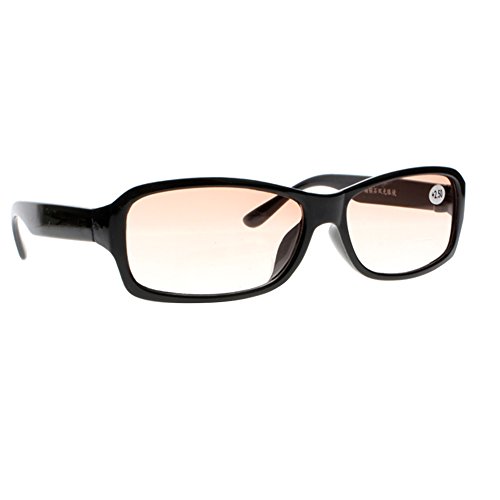 Men Black Rectangular Bifocal Lens Reading Glasses Anti-UV Reader2