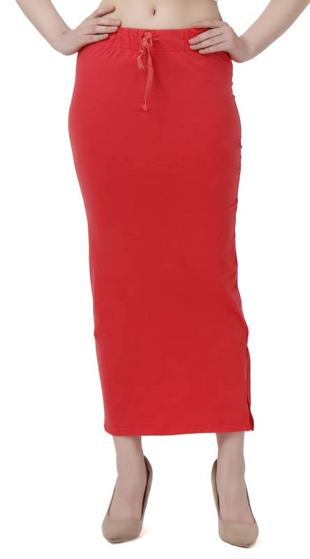 Image of Lycra Blend Cotton Saree Shapewear Petticoat for Women and Girls, Skirts Shapewear Dress for Saree