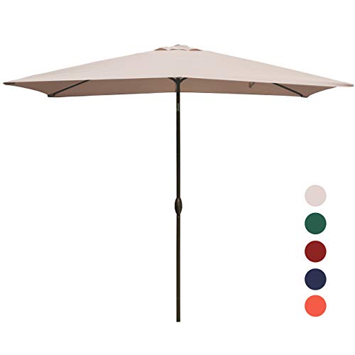 kingyes rectangular patio umbrella