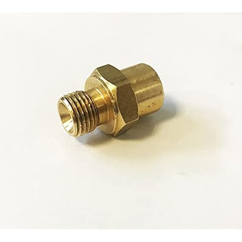 Connector Transition Female 1/4 Inch R x Male 1/4 Inch Gas Adaptor Brass Cover