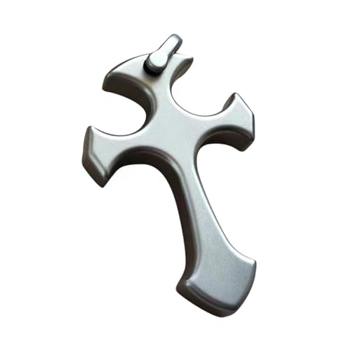 Pure Solid Titanium Cross Pendant for Men ， Handcrafted in Solid Titanium Alloy with 60cm Stainless Steel Necklace3