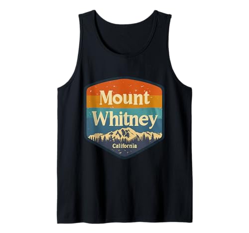 Monte Whitney California Souvenirs Memorabilia Retro Vintage Camiseta sin Mangas