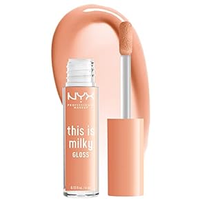 NYX PROFESSIONAL MAKEUP This Is Milky Gloss, Vegan Lip Gloss, 12 Hour Hydration – Milk & Hunny (Sheer Light Honey)