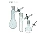 DADAKEWIN 500ml Reaction Flask Reaction Kettle Flasks Pear-Shaped with 29# Joint, PTEF Stopcock Borosilicate 3.3 Glass Customizable Lab Flasks Glassware- Pack of 1 (Size : 500ml/29#)