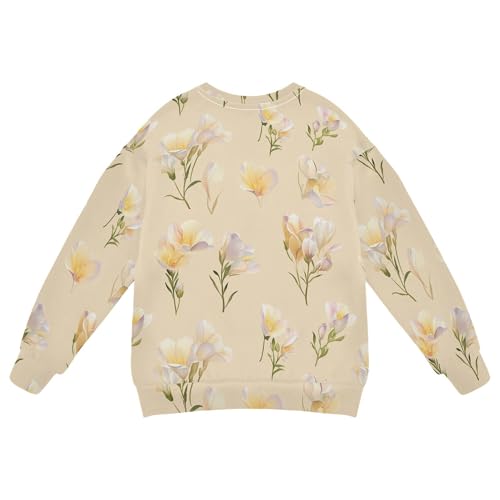 JUNZAN Beauty Freesia Beige Kids Boys Hoodie Sweatshirt Crewneck Hoodie for Boys Athletic 4T2