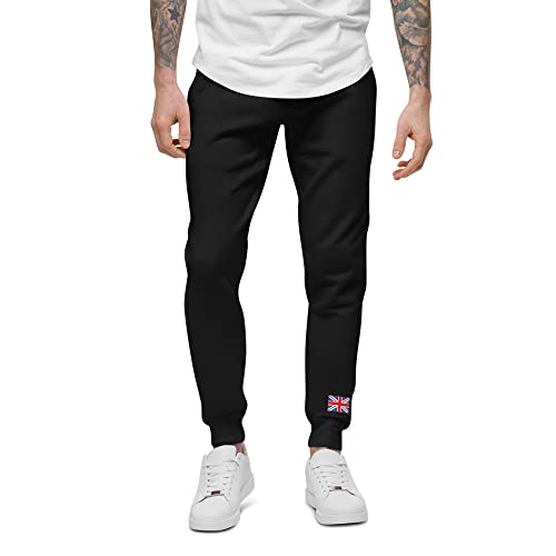 Pantalon de survêtement polaire chaud noir taille 34-37 motif drapeau britannique