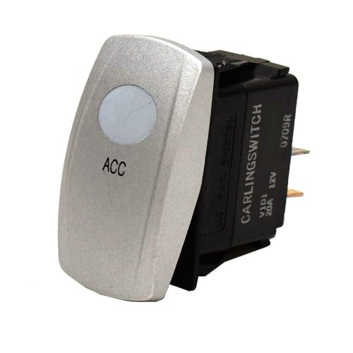 Generic Carling On/Off Contura V Boat Rocker Switch | Acc 3-Spade Silver