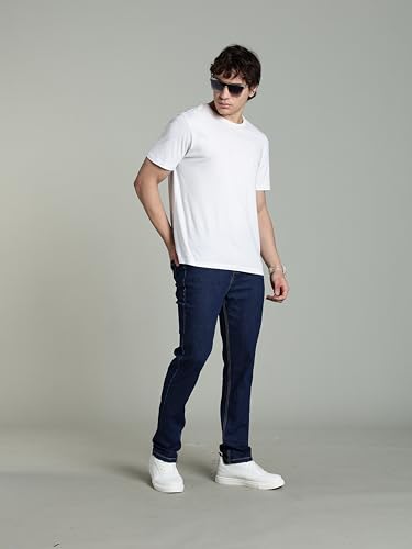 Image of INKD Men's Classic Regular Fit Jeans with 5 Pocket Styling | Mid- Rise | Soft & Stretchable | Men's Bottomwear (Available in Plus Sizes)