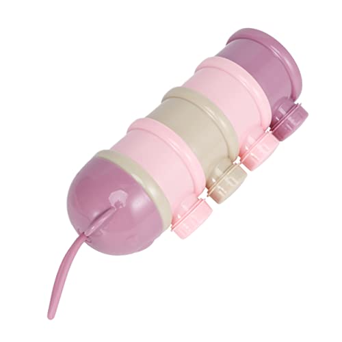 Sosoport Cartoon Layers Portable Milk Powder Storage Container Large Capacity Milk Dispenser for Boy Girl Versatile Food Storage for Snacks Oatmeal and More Violet