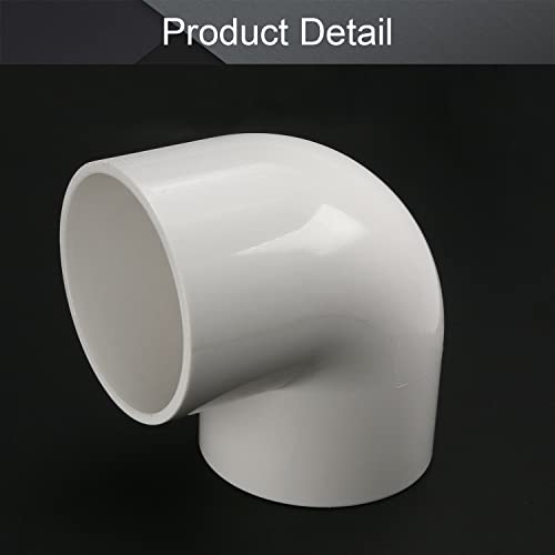 MroMax 1Pcs Pipe Fitting 75mm ID 90 Degree Elbow Water Tube Connector Support PVC Socket for Fix Hold Corresponding Pipes White - Image 3