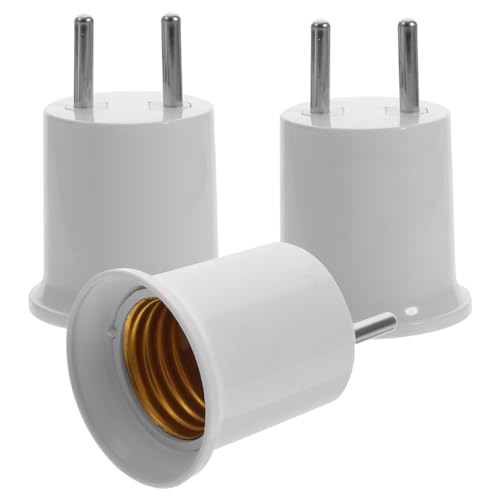 Alipis 3 Piezas de conversión E26 portalámparas e27 convertidor de de luz Adecuado para bombillas E/E soporte de luz de pared enchufe la bombilla Tornillo adaptador enchufar