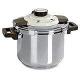 Barazzoni Pentola a Pressione Dual System Facile, capacità 4,5lt, ø 22cm, Acciaio Inox 18/10, Made...