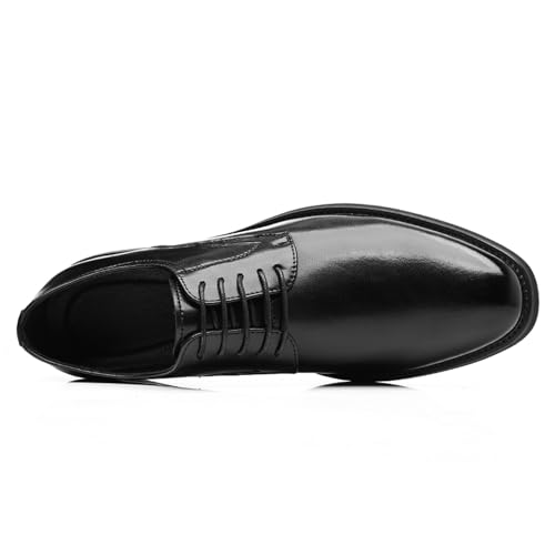 Men's Leather Lace Up Low Heel Dress Oxfords Comfort Breathable Non Slip Business Oxford Shoes Casual Daily Outdoor Work Shoes4