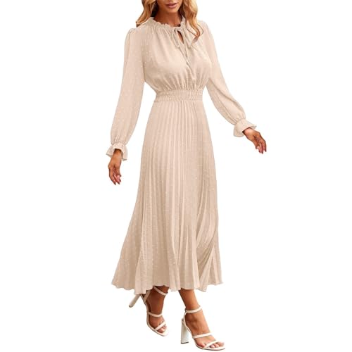 Damen Kleider Sommer, Strandkleider Damen Plissee A-Linien Kleid Elegante Langarm Kleid Damen Strandkleider Funky Kleid Damen Lang Sommerkleid Falten Damenkleider Lounge Swing Kleider Damen Kleider Sommer, Strandkleider Damen Plissee A-Linien Kleid Elegante Langarm Kleid Damen Strandkleider Funky Kleid Damen Lang Sommerkleid Falten Damenkleider Lounge Swing Kleider