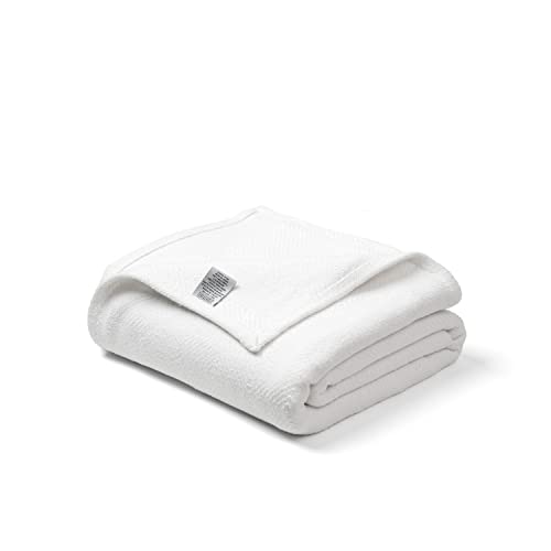 100% Cotton King Size Blanket, Luxury King Size Blanket For Bed (108 X 90 Inches) Soft Blanket, Fall Throw Blanket, Premium Lightweight Herringbone Pattern Blanket, Cozy Blanket - White Blanket #TOP14