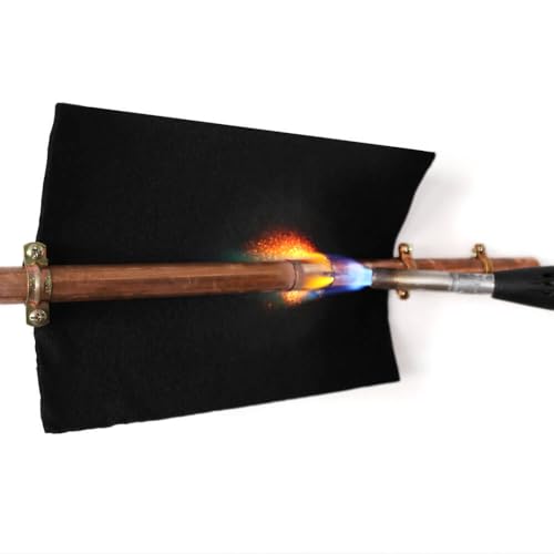 TEXFIRE | Manta ignífuga soldadura con soplete tubos de cobre. Pack 3 unidades 30x20 cm, fontanería, aire acondicionado, instalador.