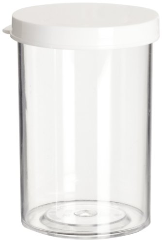 Fiole Scienceware Bel-art en plastique clair 30 dram avec bouchon à pression snap cap