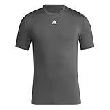 adidas Men's Techfit Short Sleeve Tee L Gray