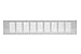 Rejilla de ventilación (aluminio, 80 x 500 mm), color blanco