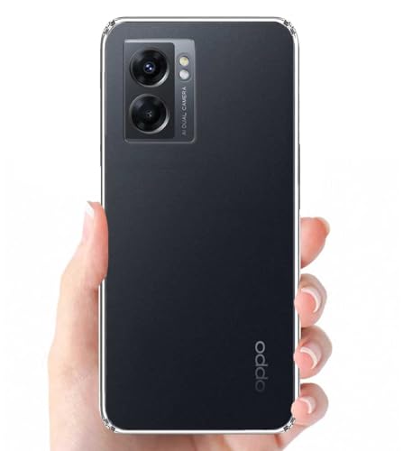 Image of COVERBLACK Rubber Back Cover for Oppo CPH2473 / A77s (2022) - Transparent
