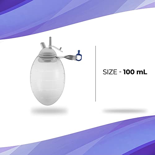 Amz Medical Supply Silicone Vacuum Suction Bulb 100 Ml Oval Shape Wound Drainage Reservoir, Needle-Free Silicone Vacuum Evacuator, Non-Glass Portable Medical Suction For Clinics, Home Treatment #TOP1