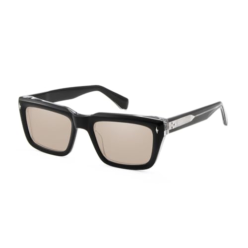 GGYTMQL Herren-Sonnenbrille aus Acetat, Vintage-Sonnenbrille, Crystal Lbrown, Einheitsgröße