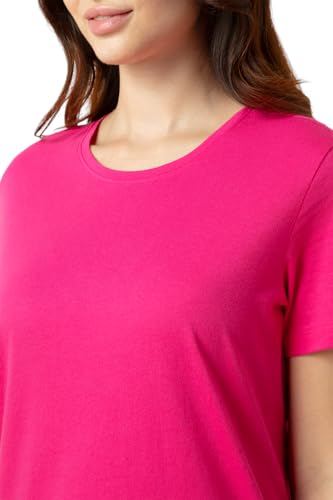 Image of Van Heusen Women's Cotton Relaxed Fit Lounge T Shirt - Relax Fit, Round Neck, Short Sleeves