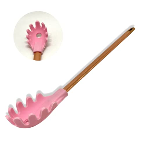 Pegador de Massas de Silicone Rosa: Design Ergonômico, Durável e Resistente - Ideal para Servir e Co