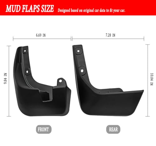 Image of Mud Flaps Guards Fit for 2012-2021 Toyota Avanza, Front & Rear Splash Guards Accessories - 4 Pc, Black