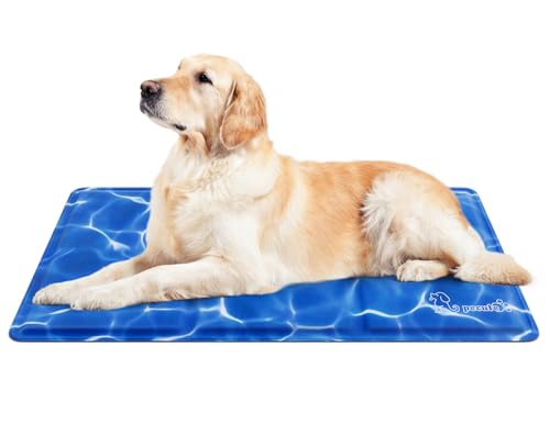 Pecute Tapis de refroidissement durable pour animaux de compagnie en gel non toxique, auto-refroidissant, idéal pour les chiens L 90 x 50 cm