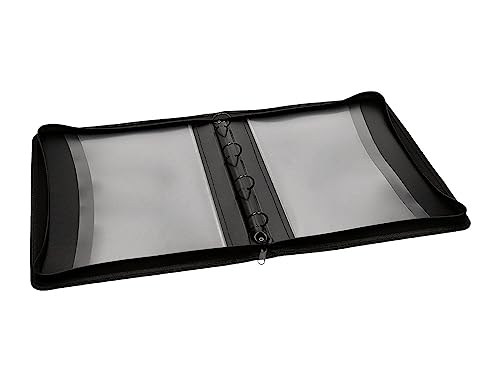 Liderpapel Ringbuch mit 4 Ringen, 25 mm, Polypropylen, Reißverschluss, 4 Innentaschen mit farbigem Rand