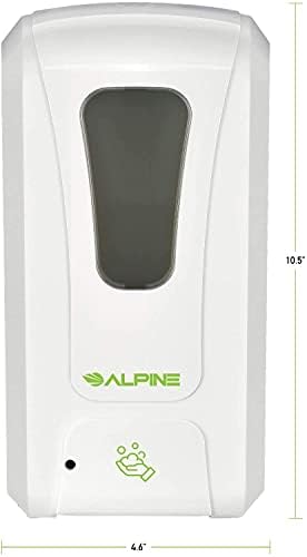 Hands-Free Smart Sanitizing Station - Alpine Automatic Touch-Free Hand Sanitizer Dispenser Drip Tray with and Sturdy Floor Stand for Commercial/Home/Office/Hotel Use, Liquid Soap Capacity 1200ml