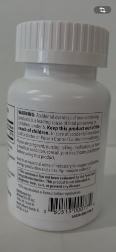 Image of Puregen Labs Iron 65mg - High Potency Iron Supplement | No Artificial Color Additives - Total 400 Tablets