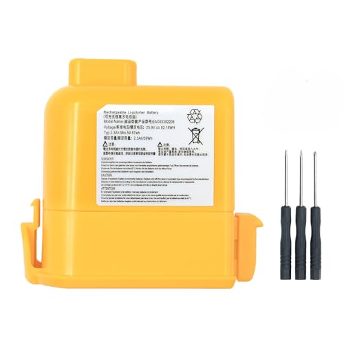 25.9V 2300mAh LG Cord Zero A9 Replacement Battery for LG CordZero A9 A9S P9 A9K-CORE A9MAX A9T-Ultra A9K-PRO A9N A9M A9MULTI A929KVM A958S A9KMAX A916 A958 A958SA A9 Plus A905M A907GMS A905RM A908MVR