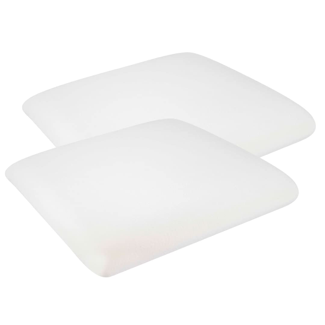 Siesto Siesto Cojín Viscoelástico Hipoalergénico | 50x50 cm Pack de 2 Unidades | Cojín Memory Foam | Ergonómico e Indeformable, Transpirable y Cómodo