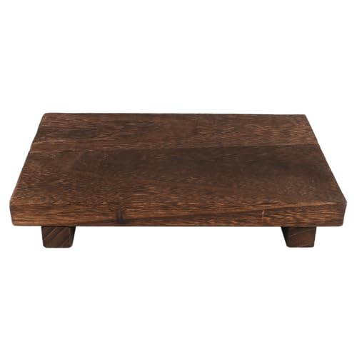 Tiardey Bandeja de jabón de Madera marrón Oscuro para Fregadero de Cocina y encimera de baño Bandejas de Madera rústica para exhibir jabón Encimera de tocador Lavabo