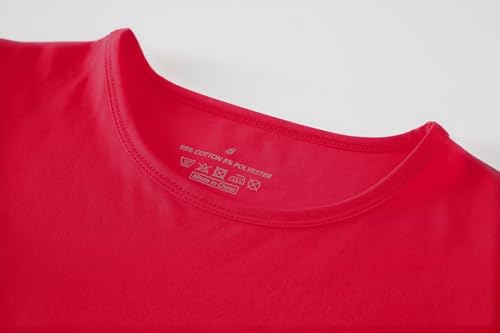 Image of Huata Girls Short Puff Sleeve Tee Basic T-Shirt 2 Packs Crewneck