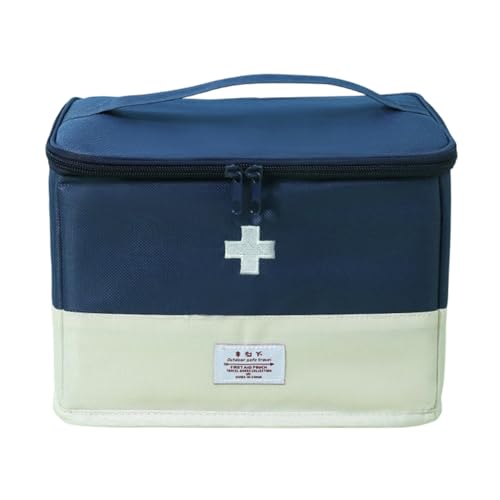 SHOOYIO Organizadores de almacenamiento portátiles con diseño a prueba de golpes y múltiples bolsillos para gestión de suministros, bolsa de medicina para el hogar y al aire libre