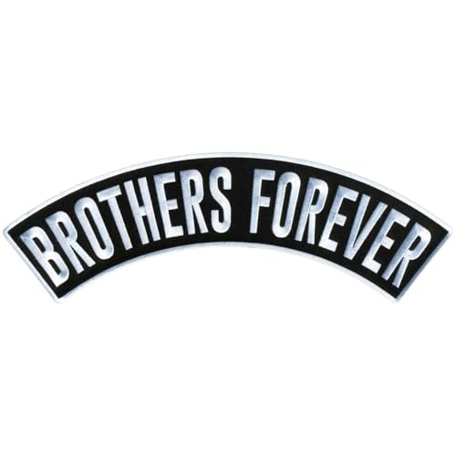 Hot Leathers Brothers Forever 12” X 3” Top Rocker Patch PPM4117-12 Width x 3 Height Inches