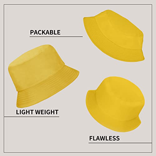 Image of Rosoz 1 & 2 Pack Bucket Hat for Women Men Summer Travel Beach Sun Hat Outdoor Cap Unisex Bucket Hats