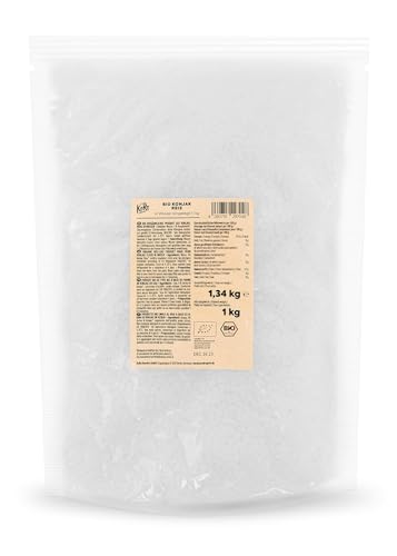 KoRo - Bio Konjak Reis in Wasser 1kg - Sofort verzehrfertig - Aus feinem Konjakmehl - Kalorienarm - Bio-Qualität