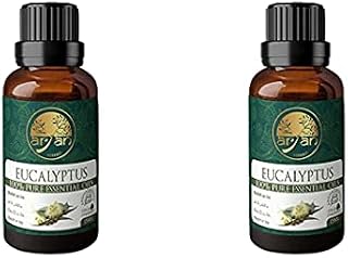 Aryan Eucalyptus/Nilgiri Oil Nilgiris Eucalyptus Oil (Pack of 2), Natural and Pure Nilgiri thailam, Neelgiri tel for Sinus Pain Relief Cold Cough Natural sanitizer 15 ml