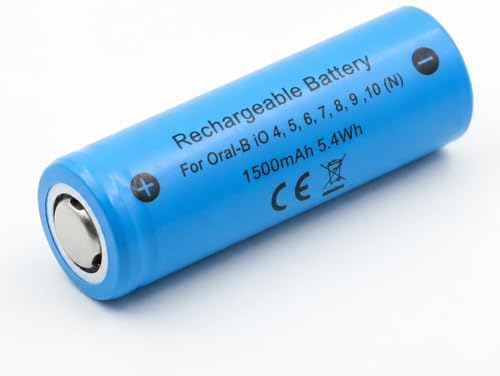 Für Oral B iO Ersatzakku 1500mAh für BMS-Technologie - passend für iO Zahnbürsten 4 5 6 7 8 9 10 N 9N und BRAUN Rasierer